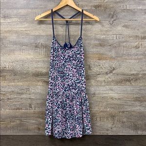 Abercrombie & Fitch navy and pink floral dress.